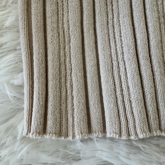 Allie Rose Beige Striped Linen set w/Beige Workshop tank sweater 3 piece set - Picture 13 of 16